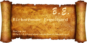 Birkenheuer Engelhard névjegykártya